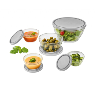 3pc Ernesto Stainless Steel Mixing Bowl Set With Lids, Store