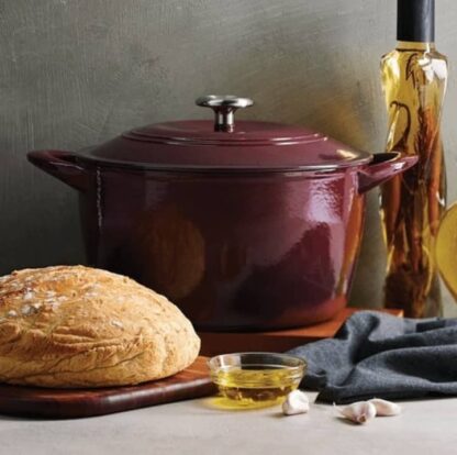 Tramontina Enameled Cast Iron 7 qt / 6.62-Litres Covered Dutch Oven - Wine